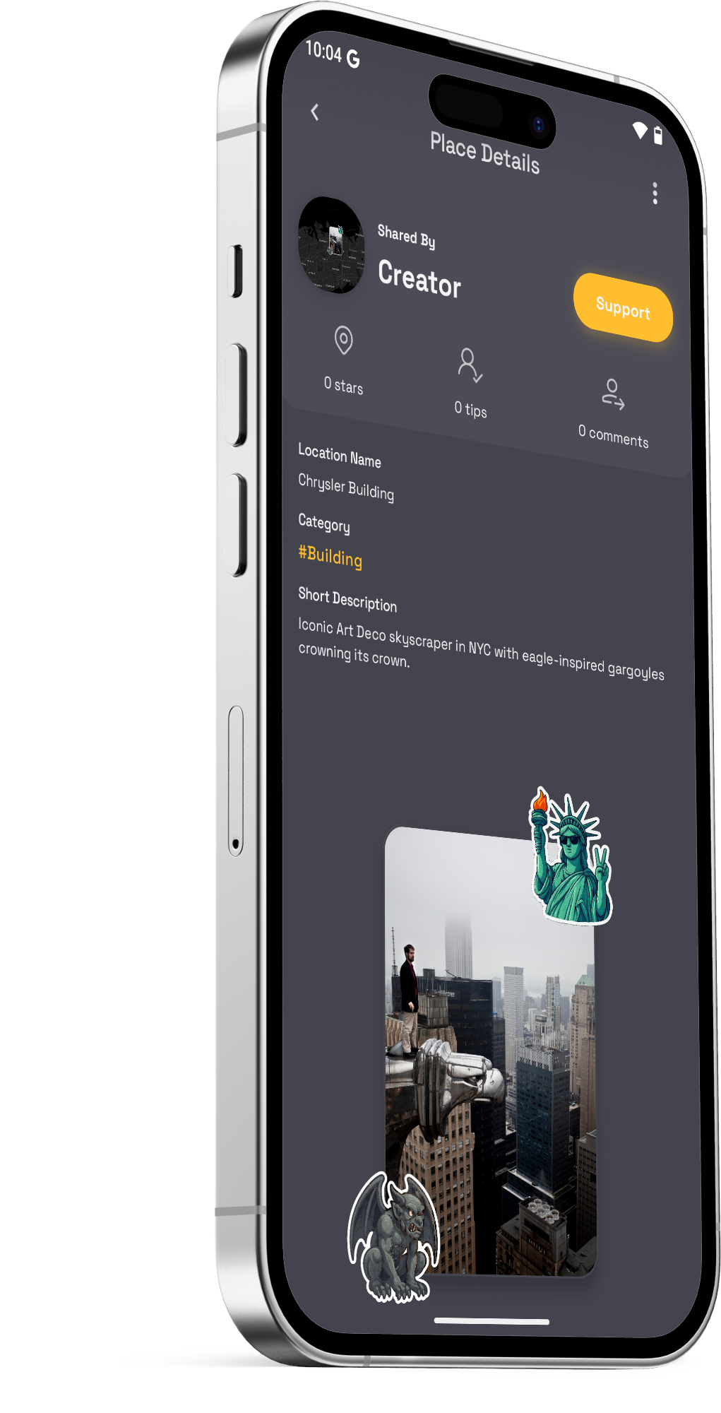 Place details screen